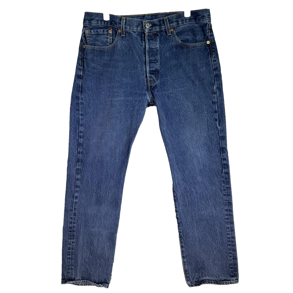 Levis 501 Jeans Mens 33x30 Blue Button Fly Original Fit Red Tab Denim
